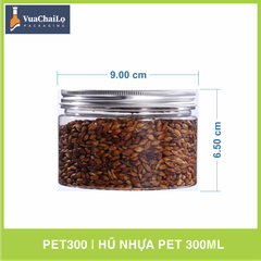 Hũ Nhựa PET Nắp Nhôm 300ml