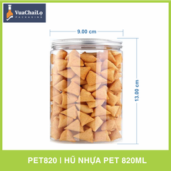 Hũ Nhựa PET Nắp Nhôm 820ml