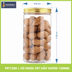 Hũ Nhựa PET Nắp Nhôm 1200ml