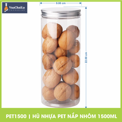 Hũ Nhựa PET Nắp Nhôm 1500ml