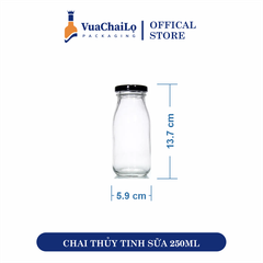 Chai Thủy Tinh Tròn 250ml