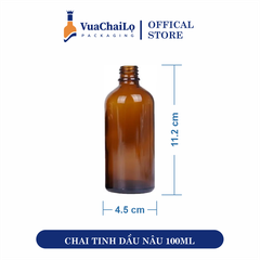 Chai Tinh Dầu Nâu 100ml