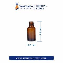 Chai Tinh Dầu Nâu 20ml