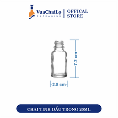 Chai Tinh Dầu Trắng 20ml