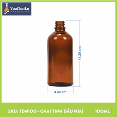 Chai Tinh Dầu Nâu 100ml