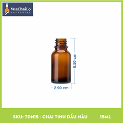 Chai Tinh Dầu Nâu 15ml