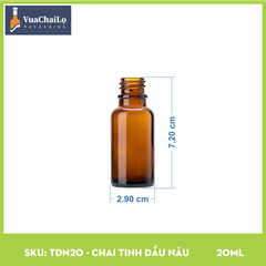 Chai Tinh Dầu Nâu 20ml