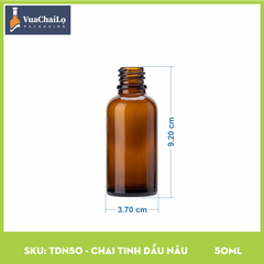 Chai Tinh Dầu Nâu 50ml