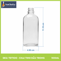 Chai Tinh Dầu Trắng 100ml