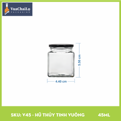 Hũ Thủy Tinh Vuông 45ml