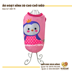 Áo Cho Chó Mèo In Hoạt Hình 3D