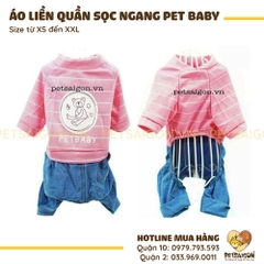 Áo Liền Quần Pet Baby Bình Sữa Và Gấu