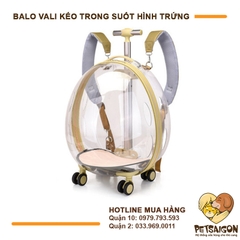 Balo Cho Chó Mèo - Vali Kéo Hình Trứng