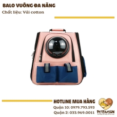 Balo Cho Chó Mèo - Balo Vuông Đa Năng