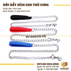Dây Dắt Cho Chó Mèo Bằng Xích Có Tay Cầm