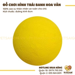 Đồ Chơi Cho Chó Hình Trái Banh Có Hoa Văn Bằng Cao Su