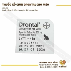 Thuốc Xổ Giun Cho Mèo Dron-tal