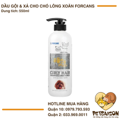 Dầu Gội & Xả Cho Chó Lông Xoăn Forcans Curly Hair 550ml