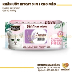 Khăn Ướt Cho Mèo KitCat Kháng Khuẩn  80M