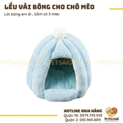 Lều Cho Chó Mèo Bằng Vải Bông