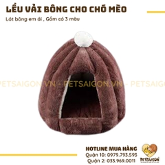 Lều Cho Chó Mèo Bằng Vải Bông