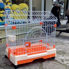 Lồng Cho Chó Mèo Đế Nhựa Cao Cấp Có Mái Nhà