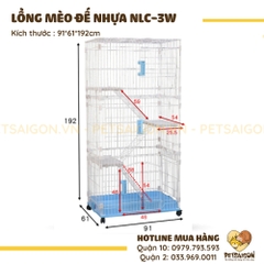 Lồng Cho Mèo Đế Nhựa Mã NLC-3W