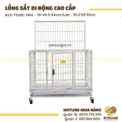 Lồng Cho Chó Mèo Di Động Cao Cấp Bằng Sắt