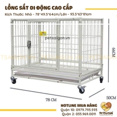 Lồng Cho Chó Mèo Di Động Cao Cấp Bằng Sắt