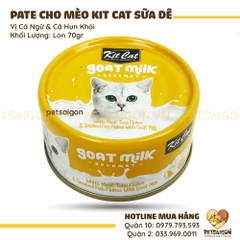 Pate Cho Mèo KitCat Sữa Dê Lon 70gr