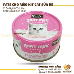 Pate Cho Mèo KitCat Sữa Dê Lon 70gr