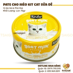 Pate Cho Mèo KitCat Sữa Dê Lon 70gr