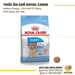Thức Ăn Cho Chó Giống Trung Dưới 12 Tháng Royal Canin Medium Puppy