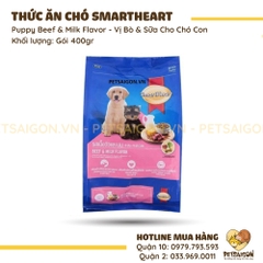 Thức Ăn Cho Chó Con Smartheart Puppy Vị Thịt Bò & Sữa