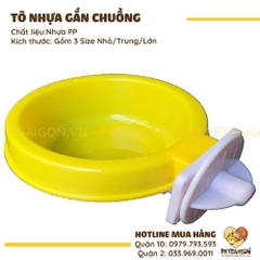 Tô Ăn Cho Chó Mèo Bằng Nhựa Gắn Chuồng