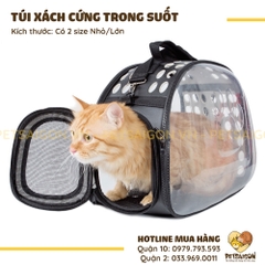 Túi Xách Cho Chó Mèo Trong Suốt
