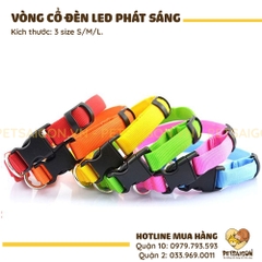 Vòng Cổ Cho Chó Mèo Có Đèn Led Phát Sáng