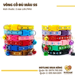 Vòng Cổ Cho Chó Mèo SS Đủ Màu