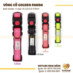 Vòng Cổ Cho Chó Mèo Golden Panda Phản Quang