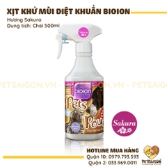 Xịt Khử Mùi Và Diệt Khuẩn Cho Chó Mèo Bioion Pet Bounce 500nl