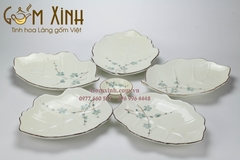 Đĩa lá bỏng hoa sen (27.5cm x 20.5cm) (155.000đ/1 đĩa)