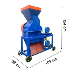 Máy băm xơ dừa B250 lắp 2 động cơ