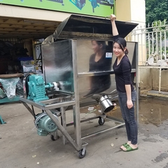 Máy Trộn Nguyên Liệu Ngang Inox 150kg/mẻ  (MTI - 02)