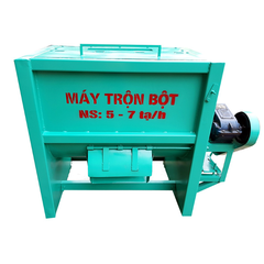 Máy Trộn Nguyên Liệu Nằm Ngang 5-7 tạ/h