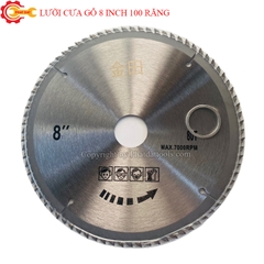 Lưỡi Cưa Gỗ 8 inch 100 Răng Cốt 25.4-30mm