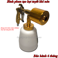 Bình phun tạo bọt tuyết rửa xe 1000ml dùng khí nén (Đầu Vàng)