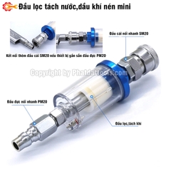 Đầu lọc,tách nước,dầu khí nén mini