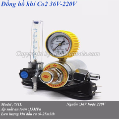 Đồng hồ khí Co2 36V-220V