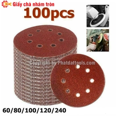 Giấy chà nhám tròn các phi 125-180-230mm-Hộp 100 tờ