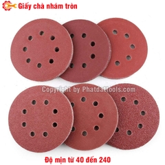 Giấy chà nhám tròn các phi 125-180-230mm-Hộp 100 tờ